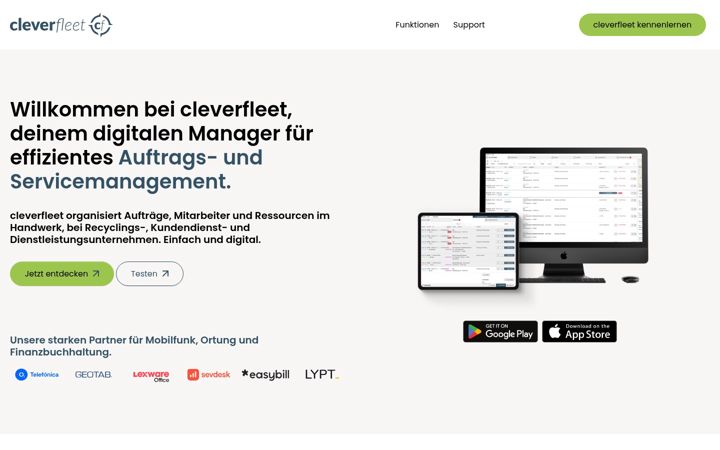 Screenshot of cleverfleet.de