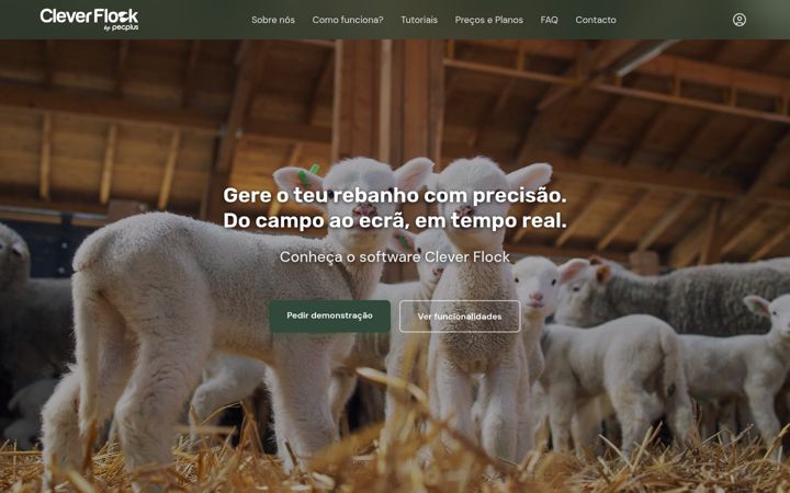 Captură de ecran a cleverflock.pt