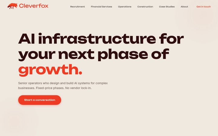 Screenshot of cleverfox-ai.com