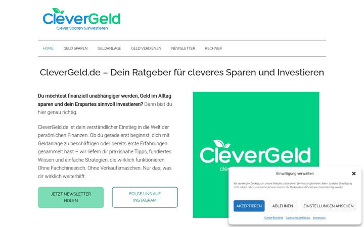Screenshot of clevergeld.de