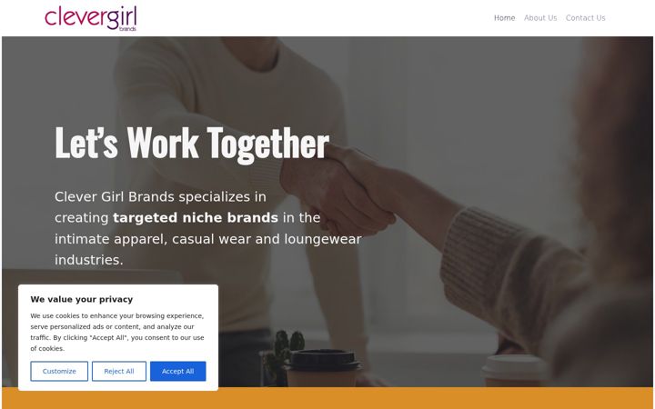 Screenshot of clevergirlbrands.com