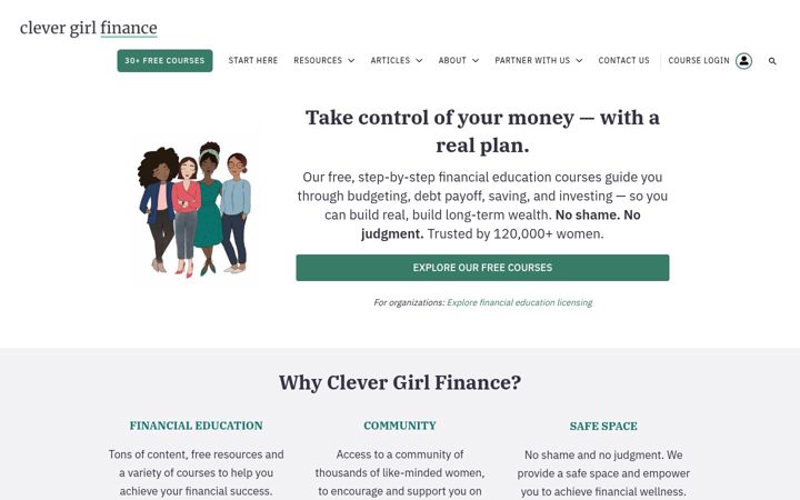 Screenshot of clevergirlfinance.com