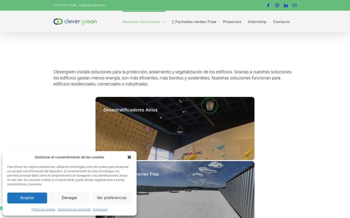 Skärmbild av clevergreen.es