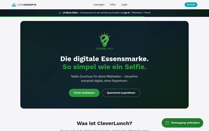 Screenshot of cleverlunch.de
