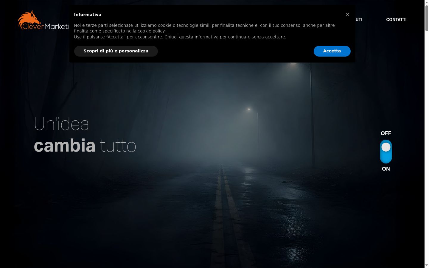 Captura de ecrã do banner de consentimento apresentado antes de qualquer interação