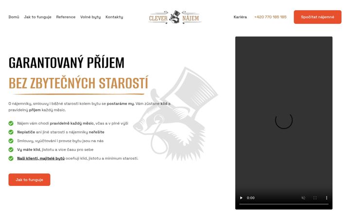 Screenshot di clevernajem.cz