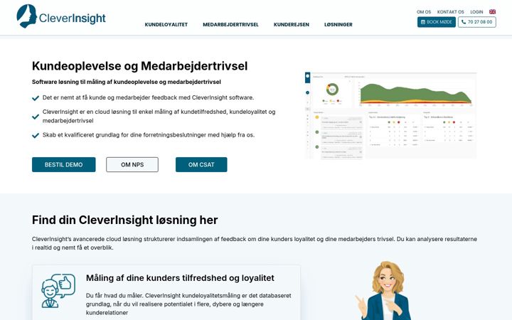 Screenshot of clevernps.dk
