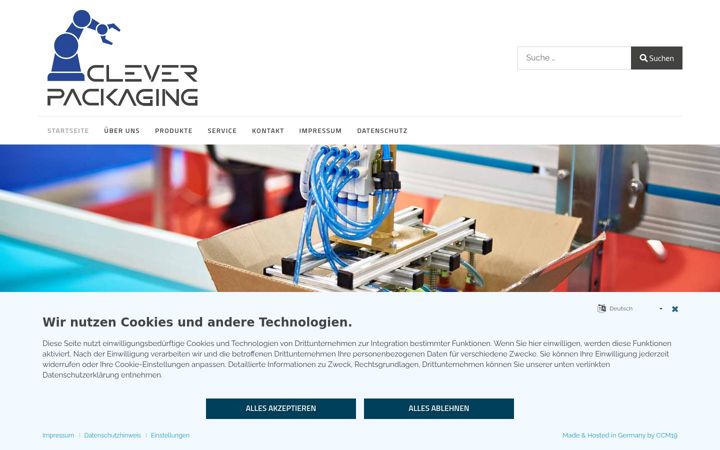 Screenshot of cleverpackaging.de