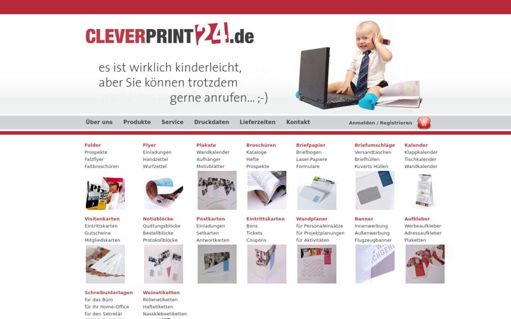 Screenshot of cleverprint24.de