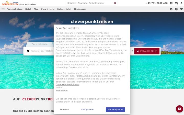 Screenshot of cleverpunktreisen.de