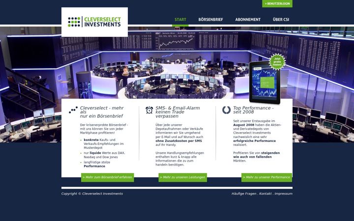 Screenshot of cleverselect-investments.de