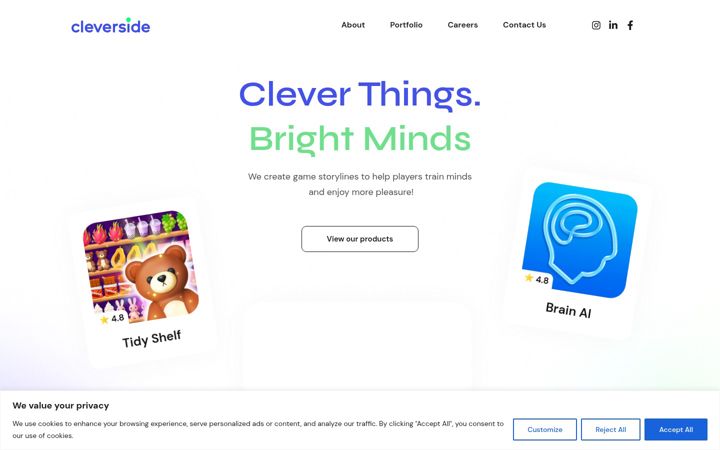 Captura de pantalla de cleverside.com