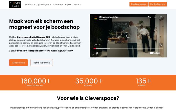 Screenshot of cleverspace.be