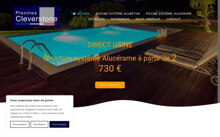Screenshot of cleverstone-piscines.fr