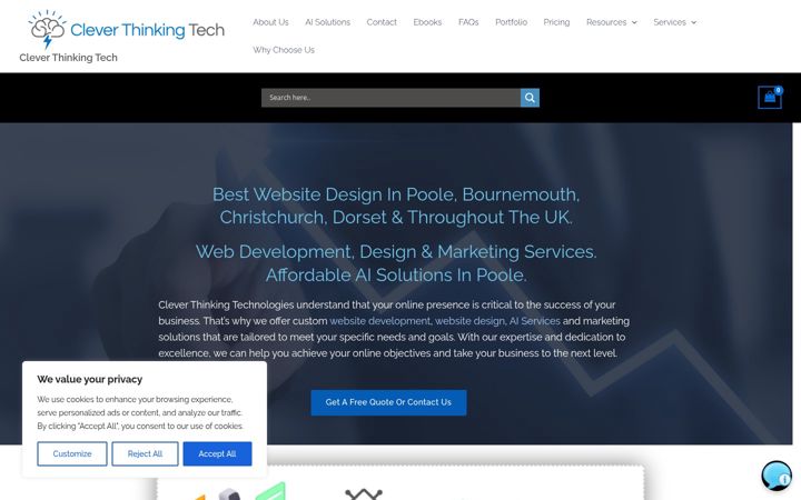 Screenshot of cleverthinkingtech.com
