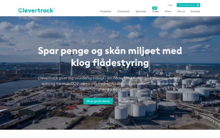 Screenshot of clevertrack.dk