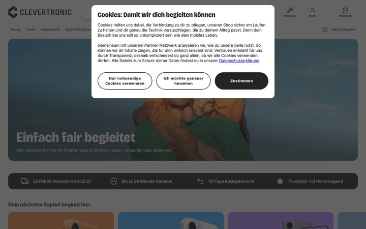 Screenshot of clevertronic.de