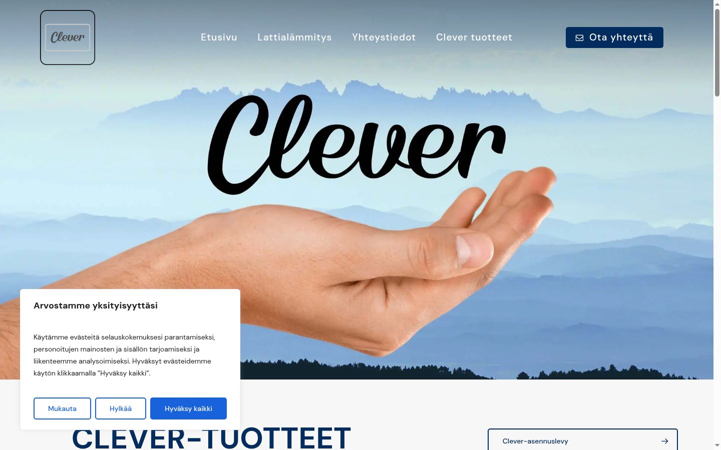 Screenshot tal-banner tal-kunsens muri qabel kwalunkwe interazzjoni