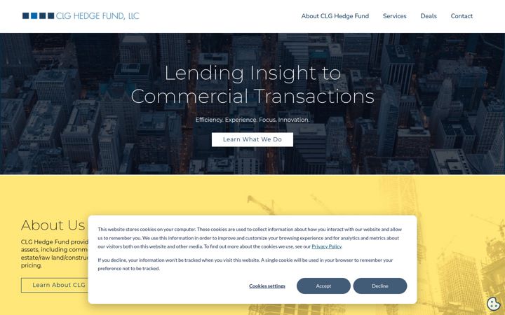Screenshot of clghedgefund.com