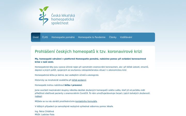 Screenshot of clhs.cz