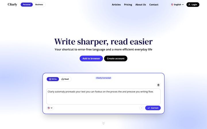 Screenshot of cliarly.com