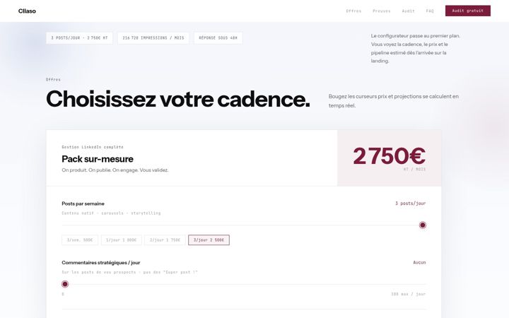 Screenshot of cliaso.com