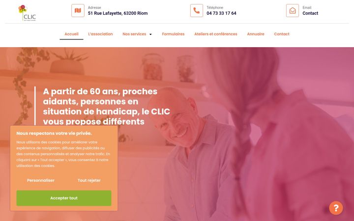 Screenshot of clic-riom.fr