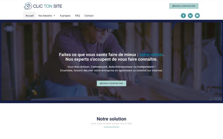 Capture d'écran de clic-ton-site.fr