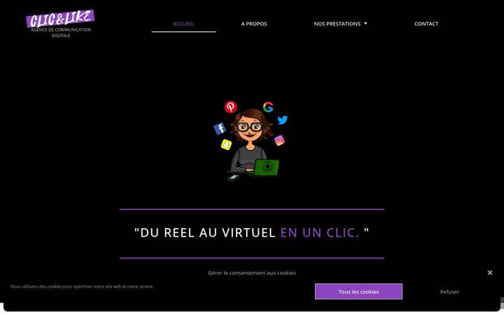 Screenshot of clicandlike.fr