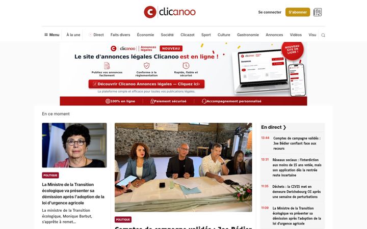 Screenshot of clicanoo.re