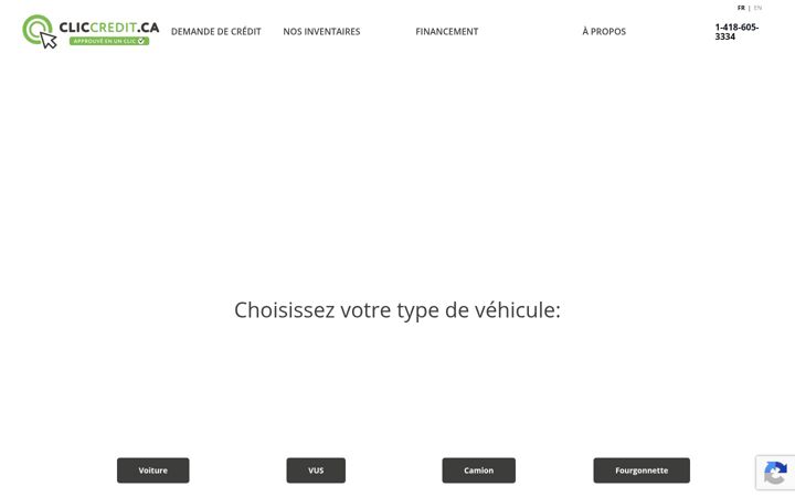 Skärmbild av cliccredit.ca