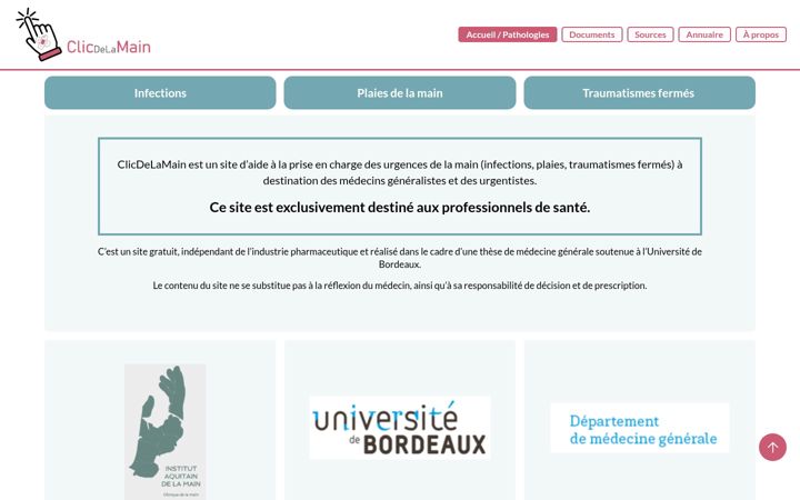 Screenshot of clicdelamain.com