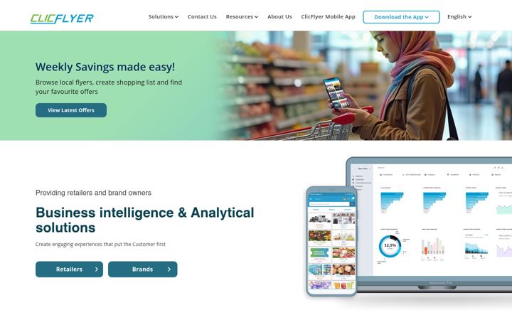Screenshot of clicflyer.com