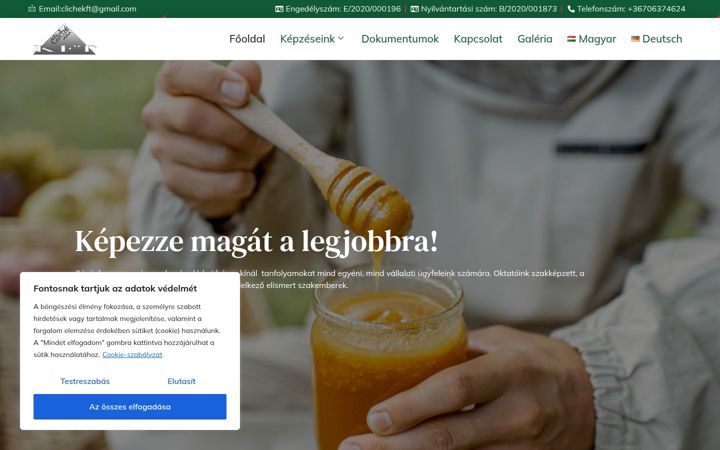Screenshot stránky clichekft.hu
