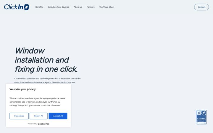 Screenshot of click-in.se