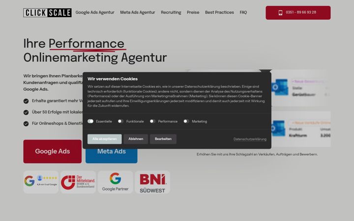 Screenshot of click-scale.de