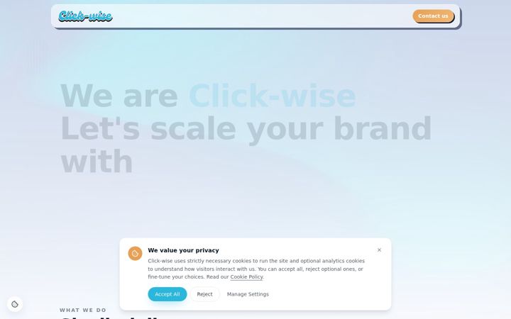 Screenshot of click-wise.com