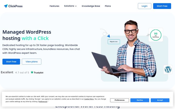 Screenshot of click.press
