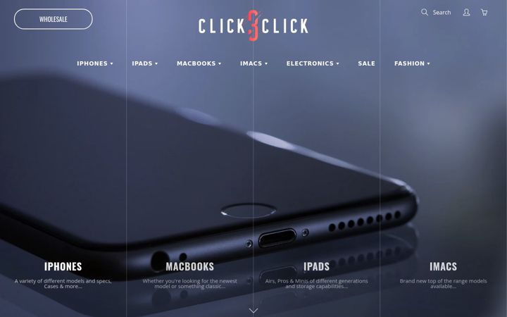Screenshot of click3click.co.uk