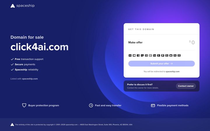 Screenshot of click4ai.com