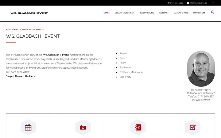 Screenshot of click4party.de