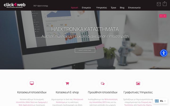 Screenshot of click4web.gr