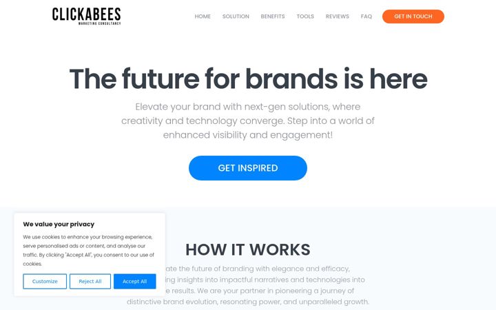 Screenshot of clickabees.com