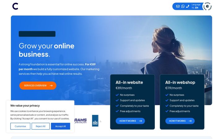 Ekrānuzņēmums no clickactive.nl