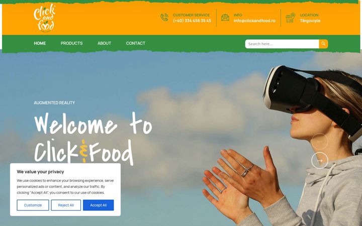 Zrzut ekranu clickandfood.ro