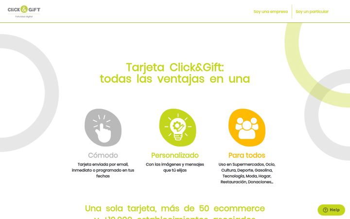 Screenshot of clickandgift.com