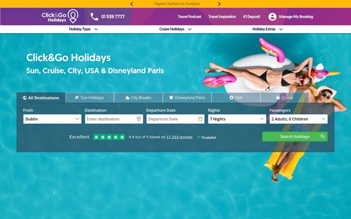 Екранна снимка на clickandgo.com