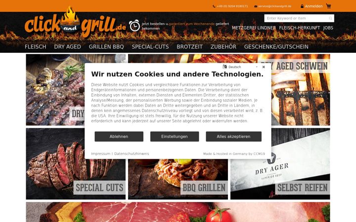 Screenshot of clickandgrill.de