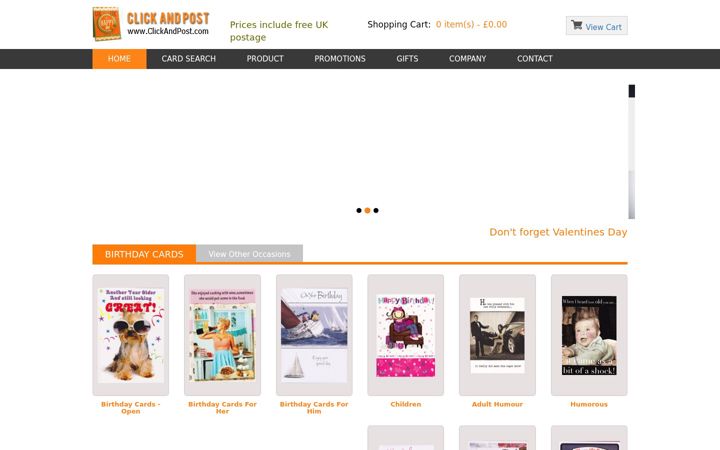 Screenshot of clickandpost.com