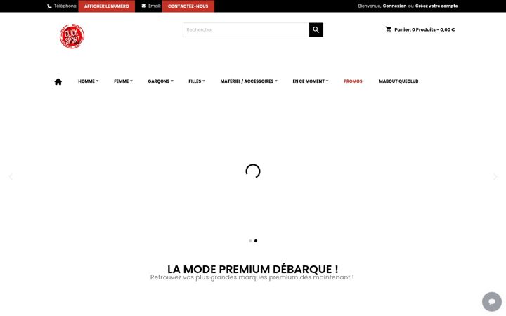 Screenshot of clickandsport.fr